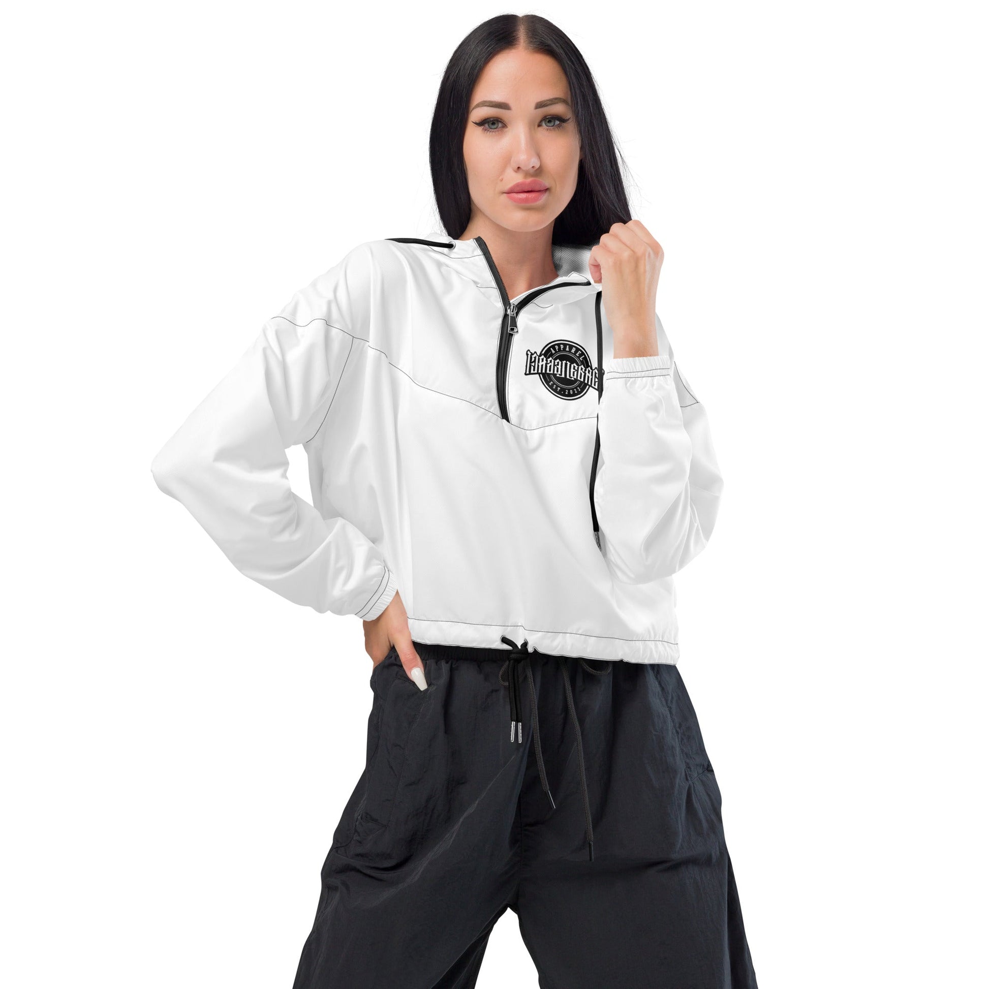 Embroidery Women’s Cropped Windbreaker