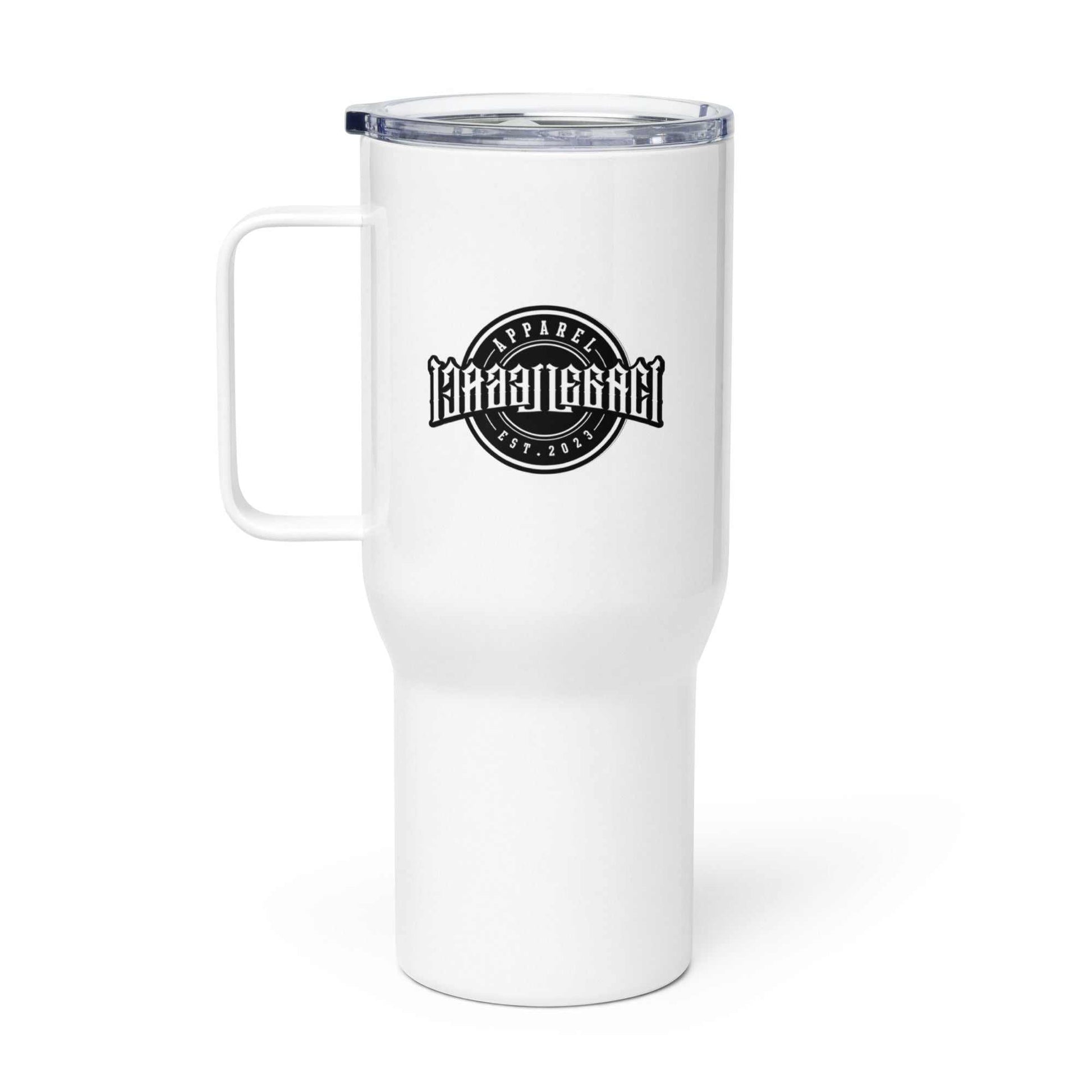 Travel mug with a handle
