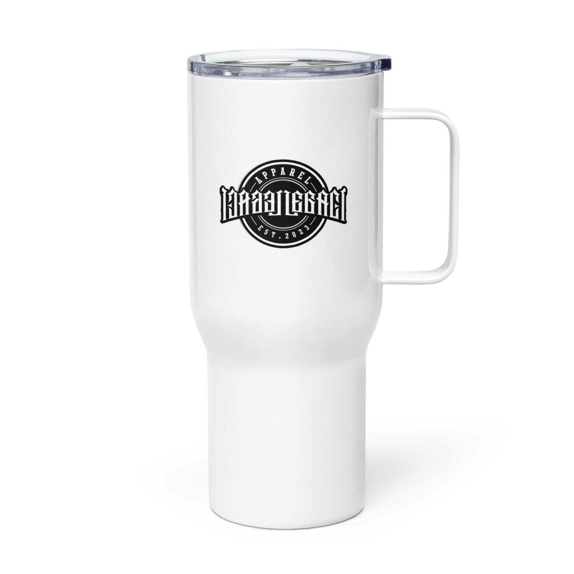 Travel mug with a handle