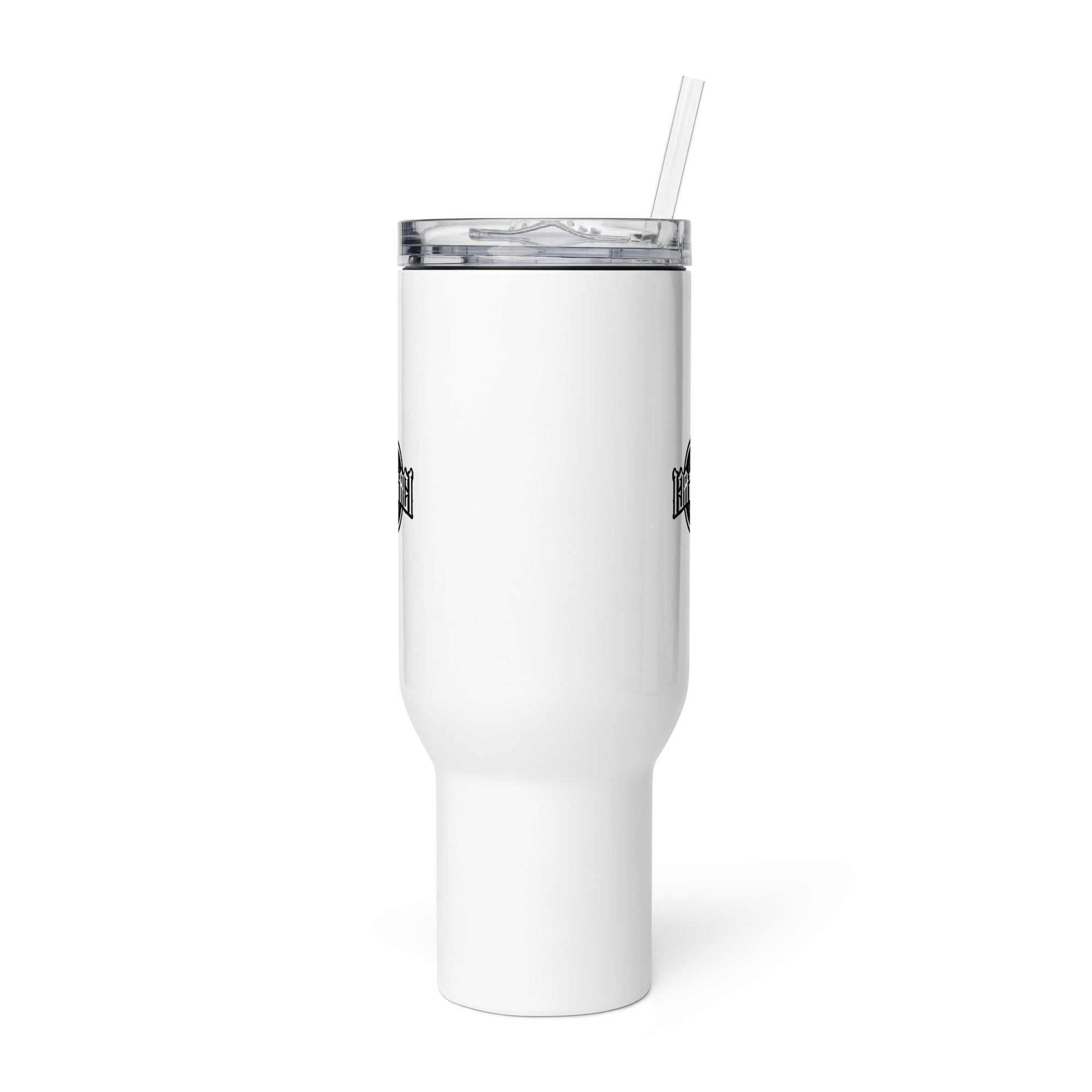 Travel mug with a handle