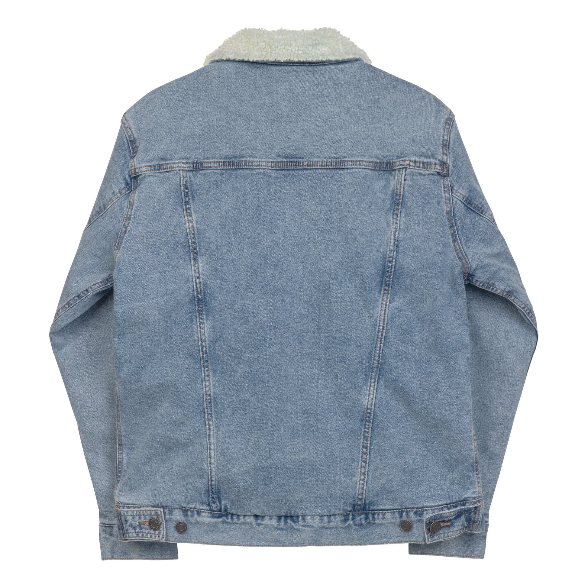 Embroidery Unisex Denim Sherpa Jacket